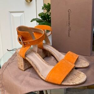 Gianvitto Rossi Suede Cork-Heel size 39.5 $645 NEW